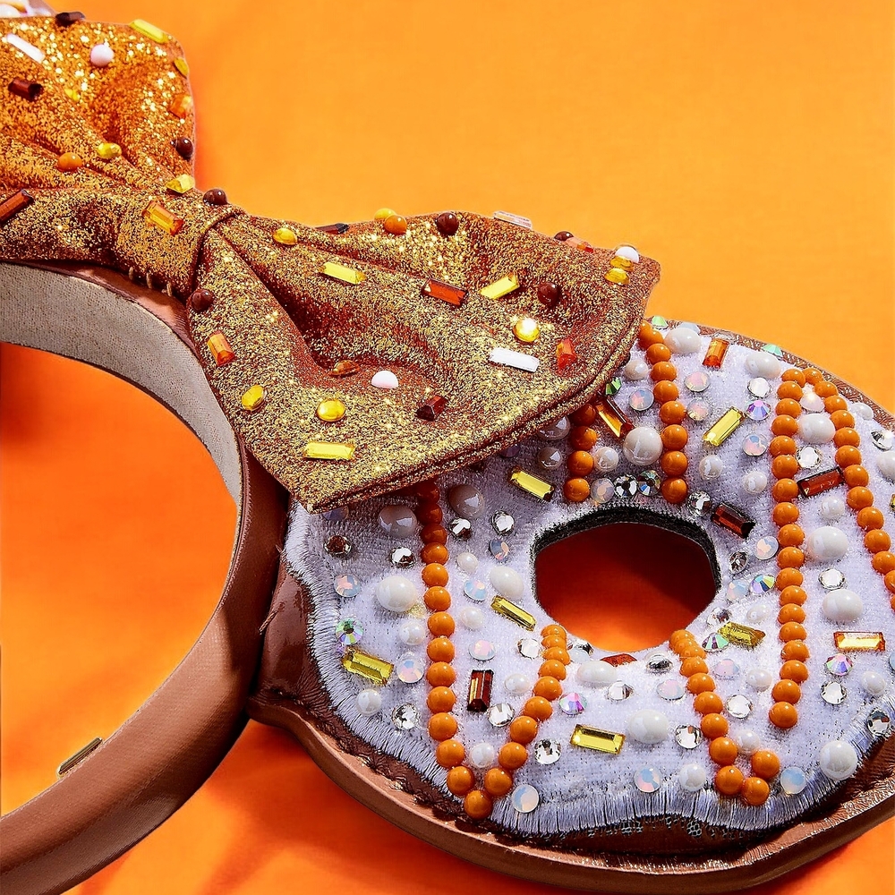 NEW Minnie Mouse Disney Donut Ears Headband Glass Stones Licensed Disney Product - Picture 4 of 5